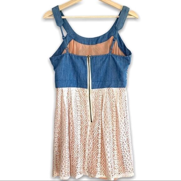 Flying Tomato Boho Aztec Lace Denim Dress - Picture 5 of 8